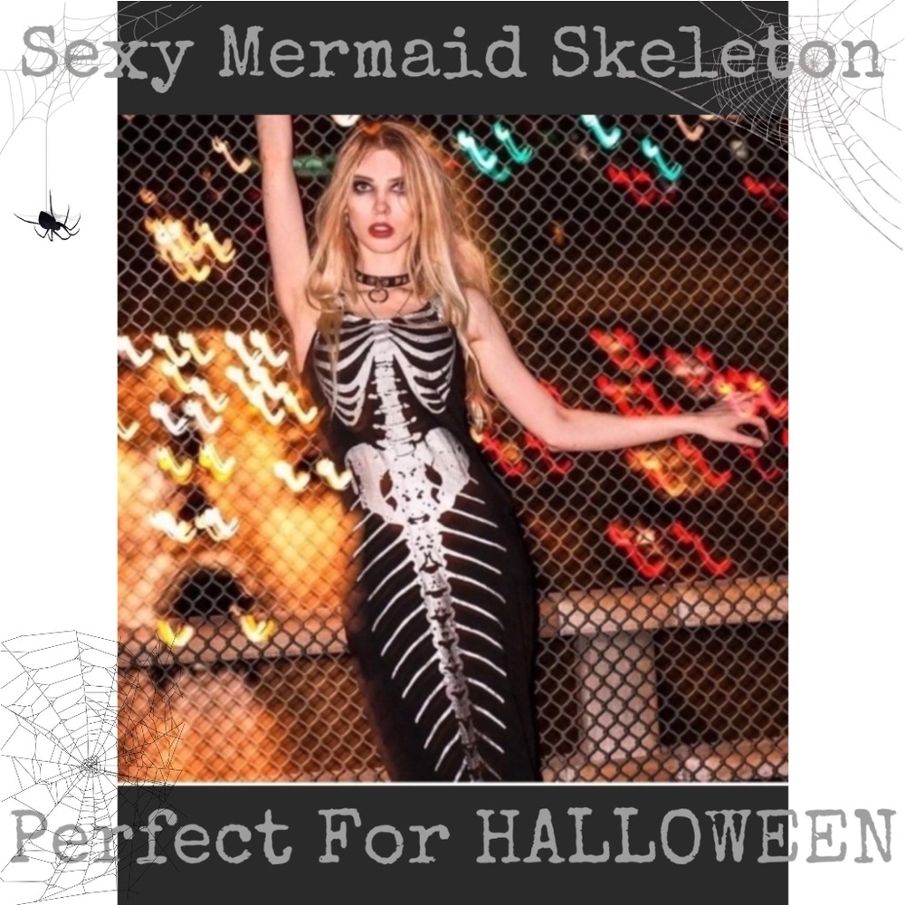 Iron Fist Bone Deep Iridescent Maxi Dress Perfect Sexy Halloween Costume!